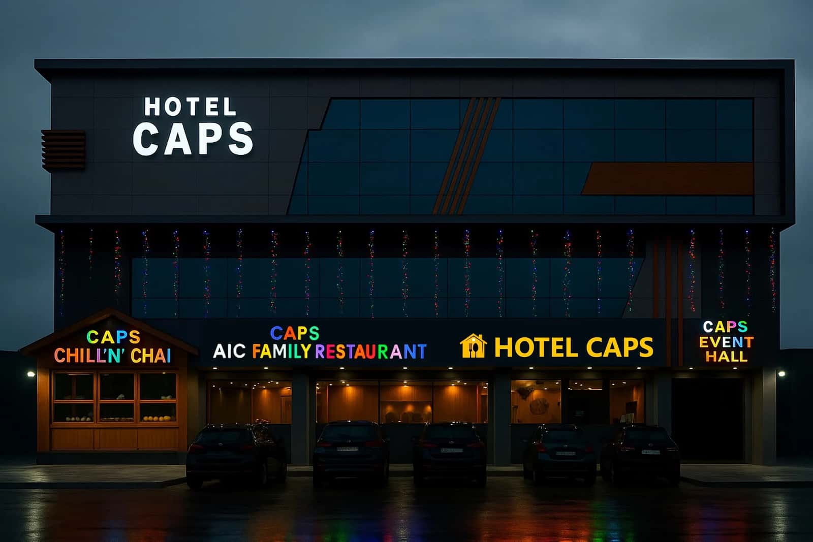 A welcoming view of Hotel CAPS