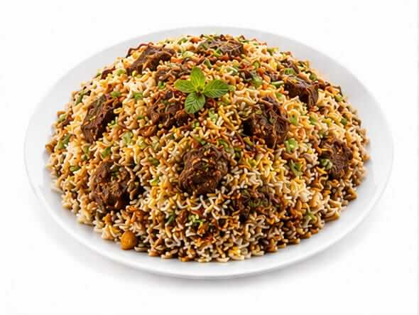 Beef Biriyani intensely flavored local beef fragrant basmati