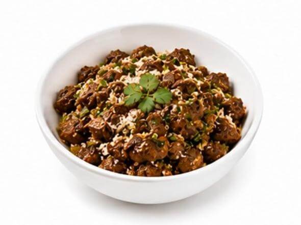 Beef Coconut Dry Fry crispy toasted coconut shards pepper