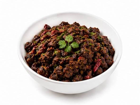 Beef Idimulaku Dry fiery pounded red chilies tossed