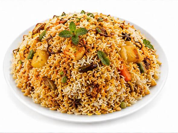 Biriyani Rice plain flavorful spiced biryani no meat