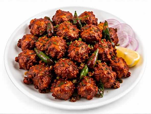 Chicken 65 Boneless spicy fried chicken curry leaves