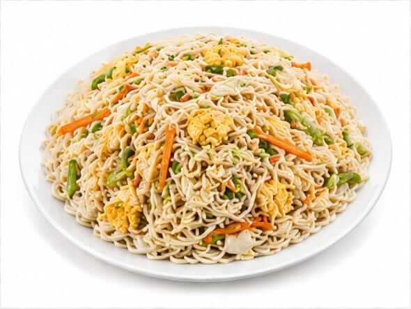 Egg Noodles classic stir fried seamlessly scrambled