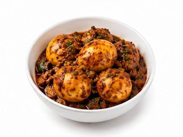 Egg Roast traditional Kerala semi dry caramelized onions