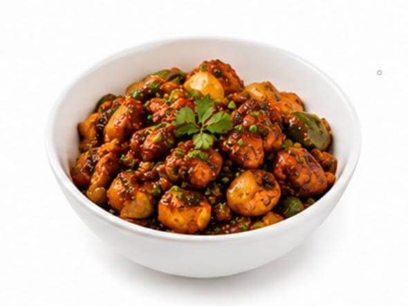 Gobi Manchurian crispy cauliflower sweet tangy sauce