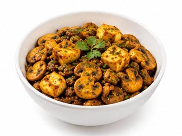 Mushroom Paneer Varattiyathu dry roast robust spices