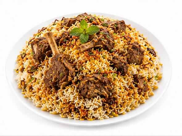 Mutton Biriyani royal delicacy tenderized aromatic spices