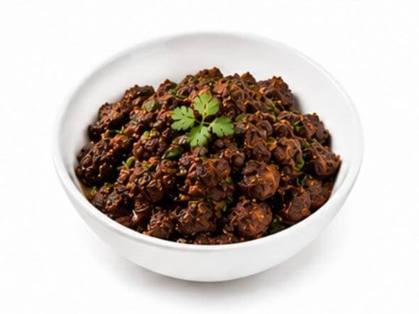 Mutton Pepper Fry sharp aromatic crushed black peppercorns