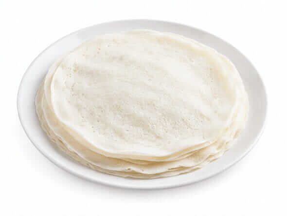 Nice Pathiri thin rice pancake Kerala traditional bread