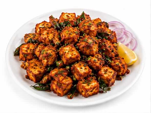 Paneer 65 fried cottage cheese cubes robust spices