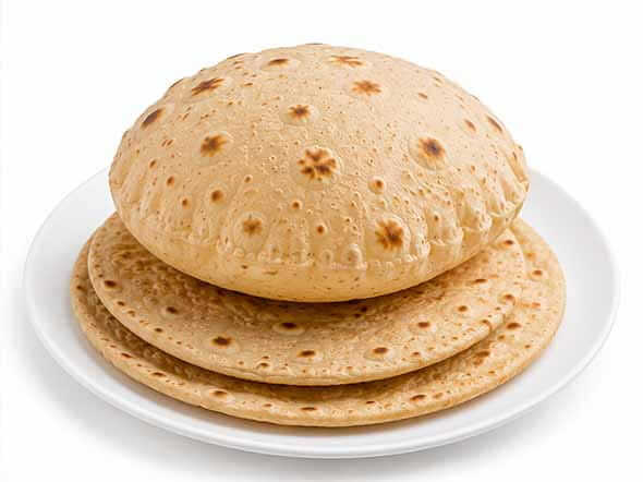 Phulka soft puffed oil free wheat bread Indian