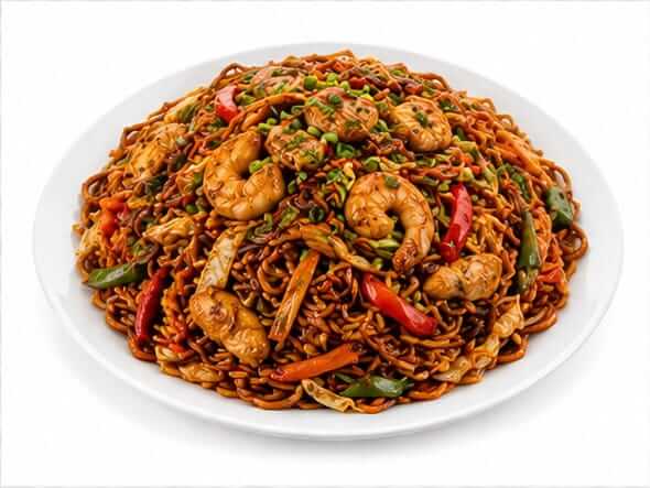 Schezwan Mixed Noodles ultimate spicy experience array meats