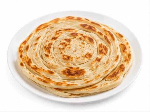 Wheat Porotta healthy layered whole wheat flatbread
